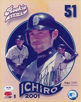 Ichiro Suzuki Signed Seattle Mariners 8x10 Photo /5000 PSA COA FULL SIGNATURE! - Image 1 of 2