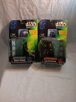 Star Wars Power of the Force POTF Electronic Power F/X Darth Vader w Luke MOC - Image 1 of 4