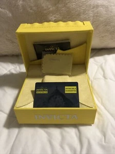 INVICTA BOX Yellow Retail Box & Inner Watch Pillow / Warranty Card ONLY NO WATCH - Picture 1 of 8