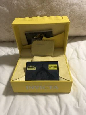 INVICTA BOX Yellow Retail Box & Inner Watch Pillow / Warranty Card ONLY NO WATCH - Image 1 of 4