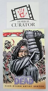 Walking Dead Comic Set 2 Michonne Sketch Trading Card Cryptozoic Artist Proof AP - Picture 1 of 3