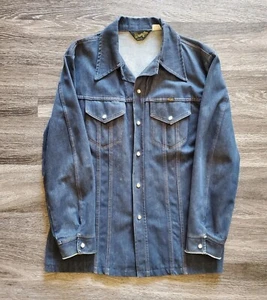 Giacca uomo Wrangler originale taglio cowboy sfoderata cotone denim taglia media - Foto 1 di 5