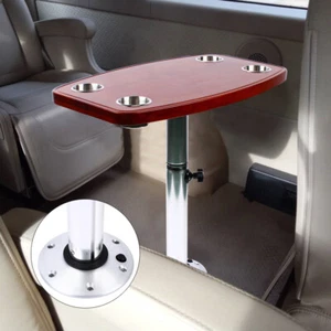 Boat Table Varnished Height Adjustable Removable Marine Table Pedestal Table NEW - Picture 1 of 12