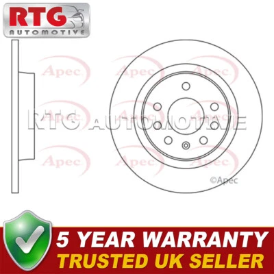 Rear 1x Brake Disc Fits Vauxhall Vectra 2001-2009 Saab 9-3 2002-2012 93188377 - Image 1 of 2