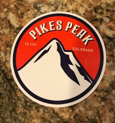 Pikes Peak Sticker - Colorado Mountain Sports Climbing Hiking Skiing Snowboard
