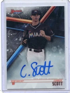 2018 BOWMAN'S BEST #B18-CSC CONNOR SCOTT AUTOGRAPH ROOKIE MIAMI MARLINS 102119   - Picture 1 of 1