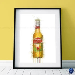 Impresión artística estilo salpicaduras botella de cerveza Desperados, disponible en 4 tamaños. - Imagen 1 de 6