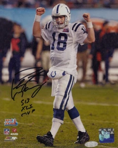 Peyton Manning Signed AUTO Photo SB XLI MVP inscrip Colts FB HOF Steiner PSA/DNA - Picture 1 of 3