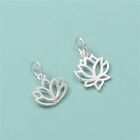 925 Sterling Silver Lotus Flower Charm Necklace Bracelet Small Pendant 10mm 14mm