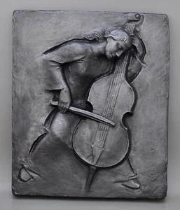 Die Cellospielerin - Entwurf Heinrich Moshage 1948 für Buderus - Gusseisen - Bild 1 von 3