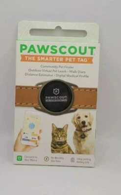 Pawscout The Smarter Pet Tag Community Pet Finder Connects To Your Phone NEW - Image 1 of 4