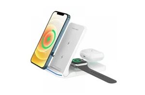 🔥QTlier Wireless Charger Foldable 3 in 1 Qi-Certified Fast Charging Station W🔥 - Picture 1 of 4
