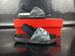 Nike Kawa Slide SE TD Black Pure Platinum Shoes Toodler Size 7C DN3971-001 NIB - Picture 1 of 7