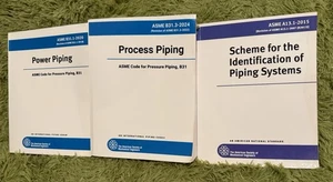 ASME B31.3-2024 Process Piping/B31.1-2020 Power Piping/A13.1-2015 Scheme Bundle - Picture 1 of 17