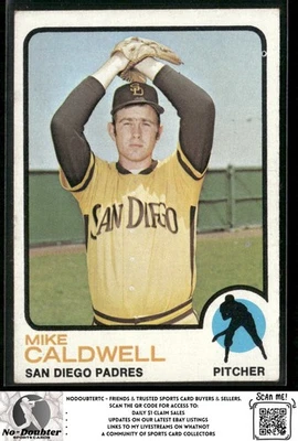 1973 Topps #182 Mike Caldwell RC San Diego Padres 73TB - Image 1 of 2