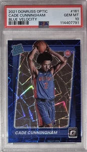 Cade Cunningham RC PSA 10 GEM MT 2021-22 Optic Blue Velocity PRIZM #161  - Bild 1 von 2