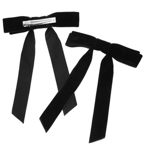 2 Piezas Pinza de Terciopelo Bebé Niño Pequeños Arcos Decoraciones para Mujer - Imagen 1 de 11