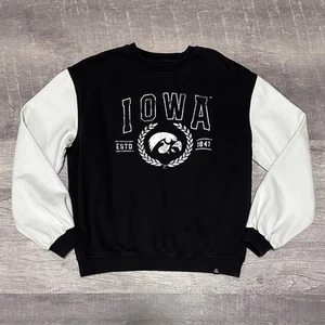 GDS University Iowa Hawkeyes Sweatshirt Damen M schwarz weiß Baumwolle distressed - Bild 1 von 8