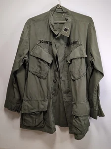 Original US Vietnam War 1966 Dated Jungle Fatigue Jacket Medium Regular Great - Bild 1 von 10