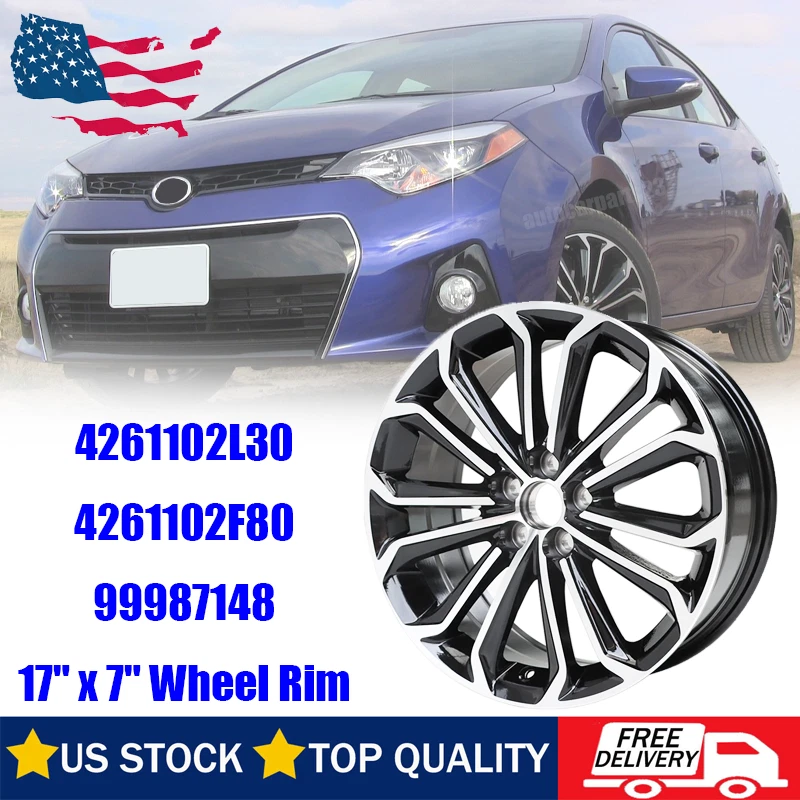 New 17" x 7" Replacement Wheel for Toyota Corolla Sport 2014 2015 2016 Rim 75152 - Изображение 1 из 4