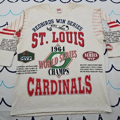 Camiseta de los Cardenales de San Luis Para Hombre De Colección Años 90 Long Gone Serie Mundial Talla L Foto 1 de 4