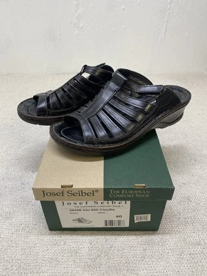 Josef Seibel Catalonia Slip On Clogs Women’s 40 Brandy Brown Leather With Box - Image 1 of 4