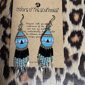 Colours of the Southwest Dangle Drop Earrings New on Card - Picture 1 of 2