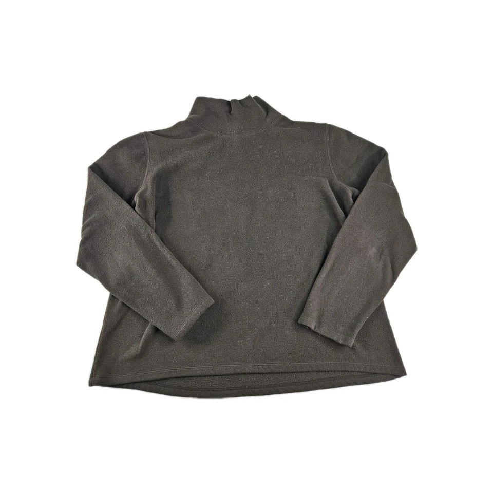 Lands' End polar simulado cuello alto mujer 18-20 XL marrón manga larga elástico Foto 1 de 4