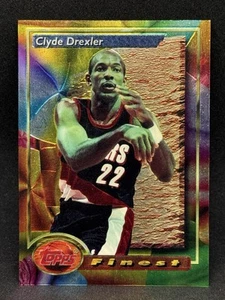 Clyde Drexler 1995 Topps Finest Chrome #74 rifrattore - blazer - Foto 1 di 2