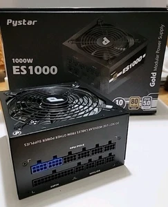 Pystar 1000W ES1000 80 Plus Gold Modular Power Supply Used  - Picture 1 of 11