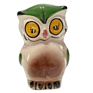 Figura Banco Búho Verde Esmaltado MCM DE COLECCIÓN Banco de Pájaros Esmaltado - Imagen 1 de 7