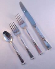 CLASSIC ROSE-REED & BARTON 4 PIECE STERLING LUNCH PLACE SETTING(S)*MODERN BLADE*