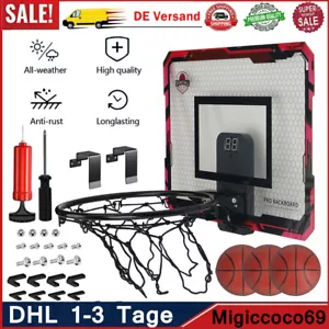 Mini Basketball Korb Set Kinder Basketballkorb Fürs Zimmer Indoor Mit Ballpumpe - Bild 1 von 13