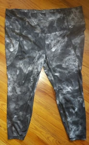 Women's All in Motion Stretch Leggings Yoga Gray Black Pants Sz 4X - Picture 1 of 4