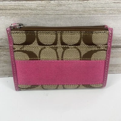BN Coach Men’s/Woman’s Zip Card Case Pink - Pre-owned - Image 1 of 4