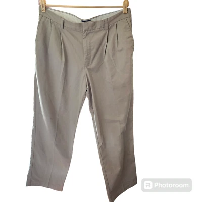 Arrow Men's Dress Pants USA Pleated Front Beige 38x32 - Image 1 of 4