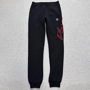 Phillip Plein Junior Boys Black Signature Plaque Jogger Pants Size 12-13 (25x27) - Picture 1 of 10