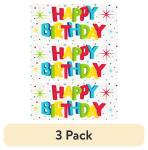 Multicolor Plastic Bold Happy Birthday Wall Banner, 5ft x 2.25ft - Picture 1 of 3