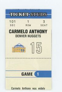 Carmelo Anthony 2003-04 Fleer Authentix Ticket Studs #12 TS Denver Nuggets