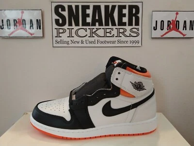 Air Jordan 1 Retro Alto OG (GS) - Talla: 6Y - 575441 180 - Blanco/Negro - Naranja Foto 1 de 4