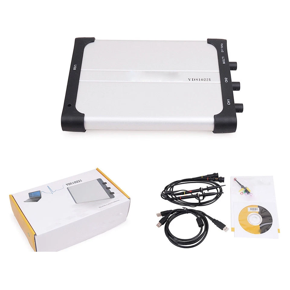 USB Isolation PC Digital Storage Oscilloscope 25MHz 2+1 Ch For OWON VDS1022I - Image 1 of 4