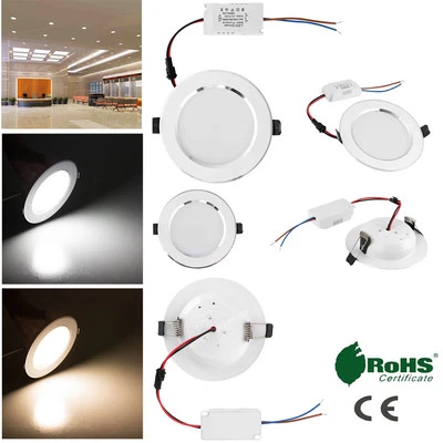 3W-18W Dimmable LED Recessed Ceiling Flat Panel Down Light Ultra Slim Bulb Lamps - Image 1 of 4