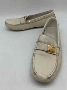 Pre-Owned Louis Vuitton Ivory Size 38.5 Loafer Flats - Picture 1 of 7
