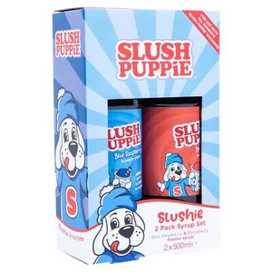 Slush Puppie - Paquete doble de jarabes azul frambuesa y fresa 500 ml - Imagen 1 de 4