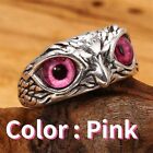 Day Gift Retro Animal Style Statement Ring Vintage Ring Open Adjustable Owl Eye