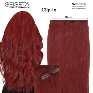 Hair Extensions 4 Clip Capelli Veri Fascia Folta 16 cm SEISETA 55-60 cm Remy - Imagen 1 de 41