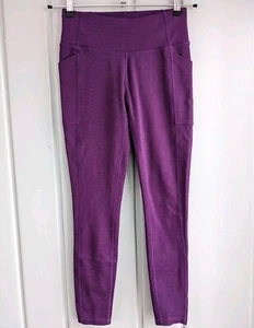 Ibex Lizzi Leggings Womens Small Merino Wool Blend Side Pockets Purple S - Picture 1 of 6