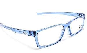New OAKLEY Overhead Eyeglasses OX8060-0757 57-16 138 Large Polished Blue Frames - Picture 1 of 7