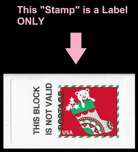 US CVPT26 Holiday Delights Stocking Kiosk ATM single Not Valid MNH 2020 - Picture 1 of 1
