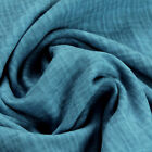 Stoff Baumwolle Musselin Batik jeansblau Double Gauze Gaze hellblau durchgefrbt
